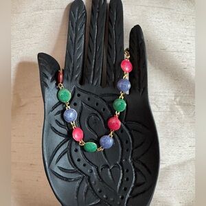 Colorful Vintage Enameled Coin Bracelet